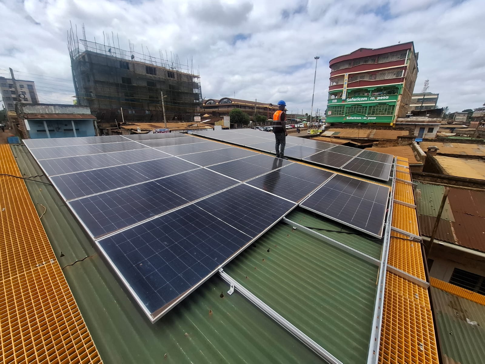 Trevia Energy Solutions solar installation project below the About Us hero